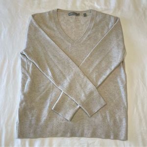 Vince Light Gray V Neck Sweater